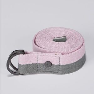 Lululemon Striped Pink and Gray No Limits Yoga Stretch Belt